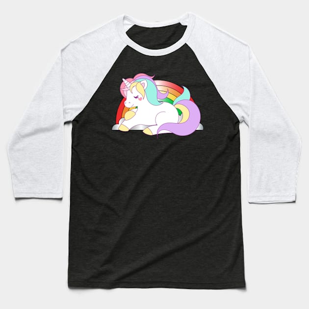 einhorn16 Baseball T-Shirt by Nulian Sanchez